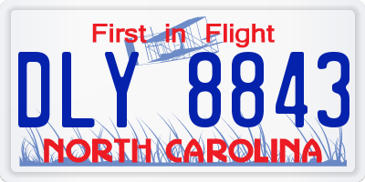NC license plate DLY8843