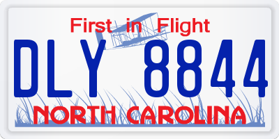 NC license plate DLY8844