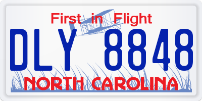 NC license plate DLY8848