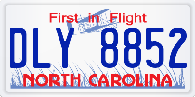 NC license plate DLY8852