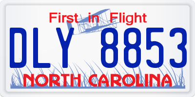 NC license plate DLY8853