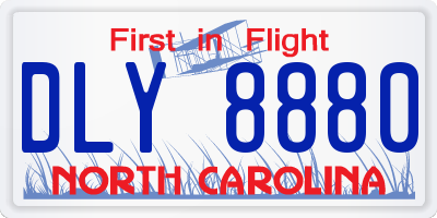 NC license plate DLY8880