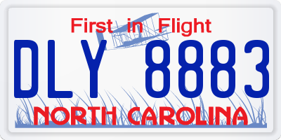 NC license plate DLY8883