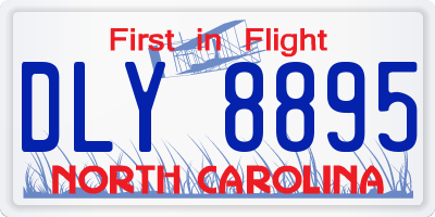 NC license plate DLY8895