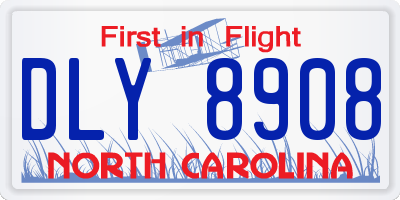 NC license plate DLY8908