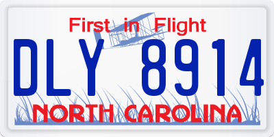 NC license plate DLY8914