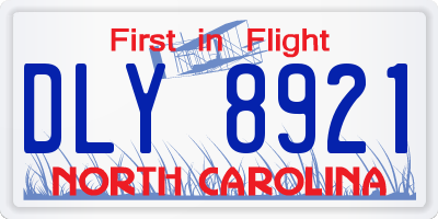 NC license plate DLY8921