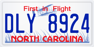 NC license plate DLY8924