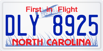 NC license plate DLY8925