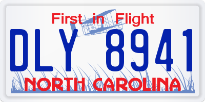 NC license plate DLY8941