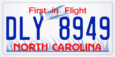 NC license plate DLY8949