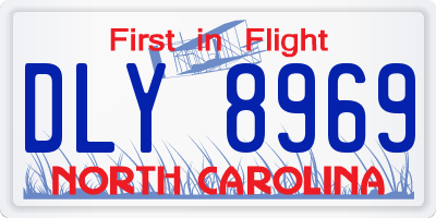 NC license plate DLY8969