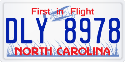 NC license plate DLY8978
