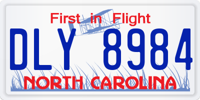 NC license plate DLY8984