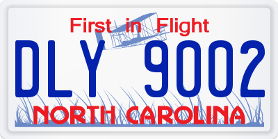 NC license plate DLY9002