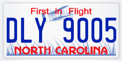 NC license plate DLY9005