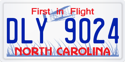 NC license plate DLY9024
