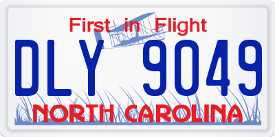NC license plate DLY9049