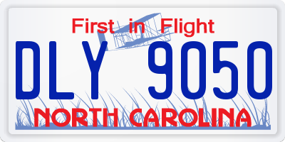 NC license plate DLY9050