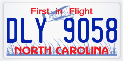 NC license plate DLY9058