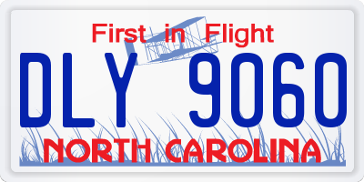 NC license plate DLY9060
