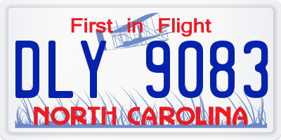 NC license plate DLY9083