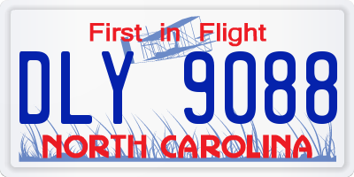 NC license plate DLY9088