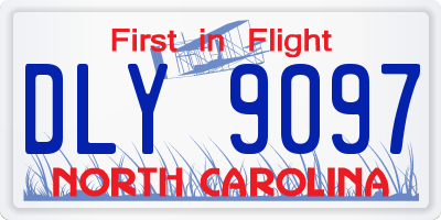 NC license plate DLY9097