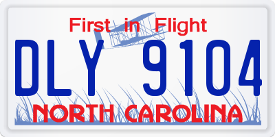NC license plate DLY9104