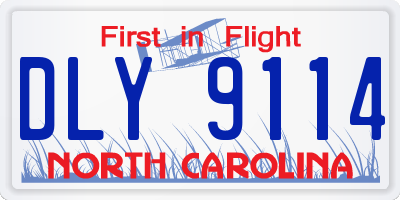 NC license plate DLY9114