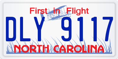 NC license plate DLY9117