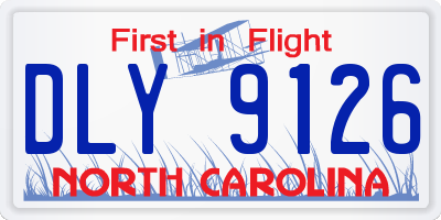 NC license plate DLY9126