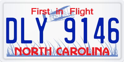 NC license plate DLY9146