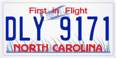 NC license plate DLY9171