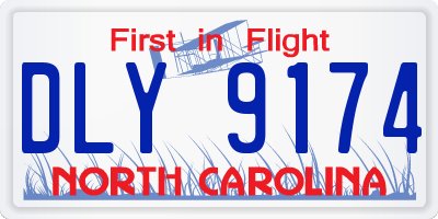 NC license plate DLY9174