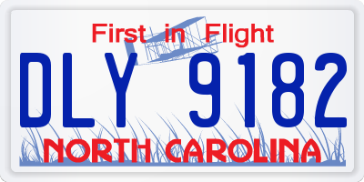 NC license plate DLY9182