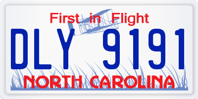 NC license plate DLY9191