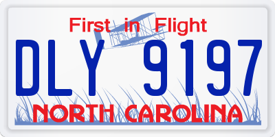 NC license plate DLY9197