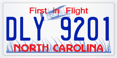 NC license plate DLY9201