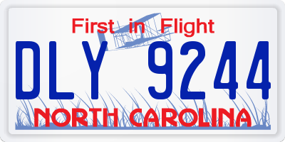 NC license plate DLY9244