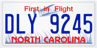 NC license plate DLY9245