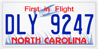 NC license plate DLY9247