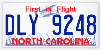 NC license plate DLY9248