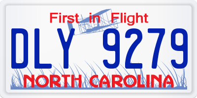 NC license plate DLY9279