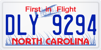 NC license plate DLY9294