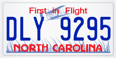 NC license plate DLY9295
