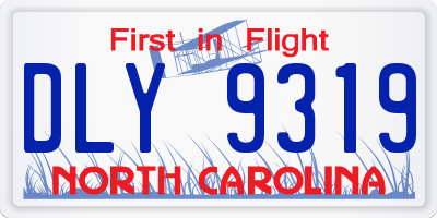 NC license plate DLY9319