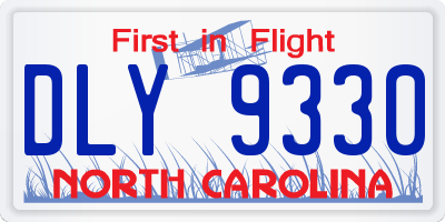 NC license plate DLY9330