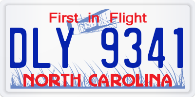 NC license plate DLY9341