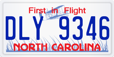 NC license plate DLY9346